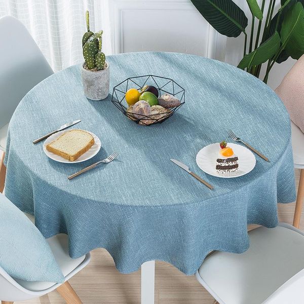 

table cloth natural round dinning tablecloth cover for home pography decoration