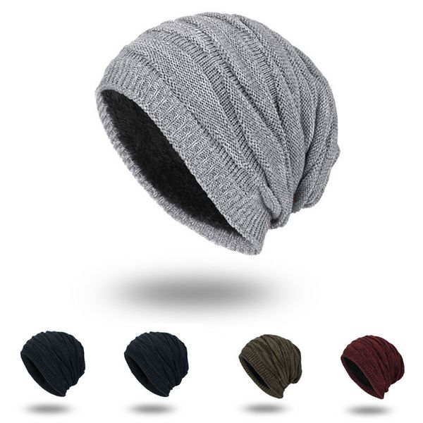 

fashion hats caps mens winter beanies solid color hat man plain warm bonnet beanie knitting cap touca gorro hats vogue knit hats, Blue;gray