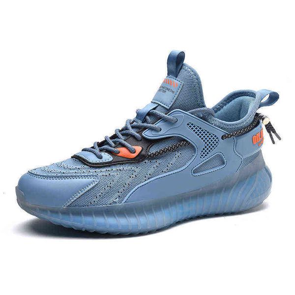 

men's shoes in summer breathable thin flying woven leisure sports trend mesh face increased dad ins popcorn tide