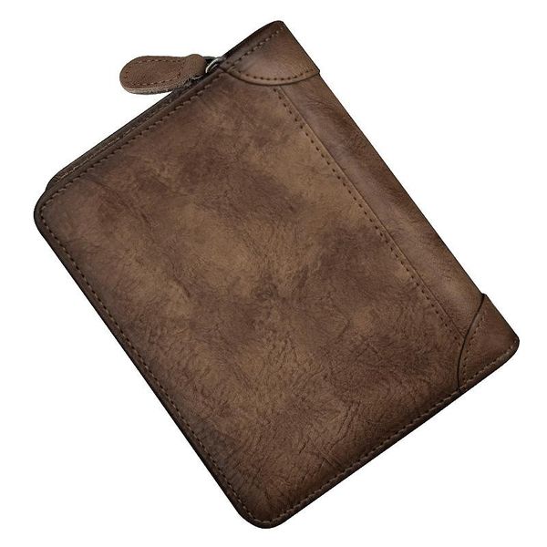 

men leather wallets vintage style card holders bags, Red;black