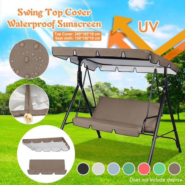 

swing canopy ceiling cover+ seat cover anti-uv sun waterproof replacement roof hammock for outdoor courtyard patio shade