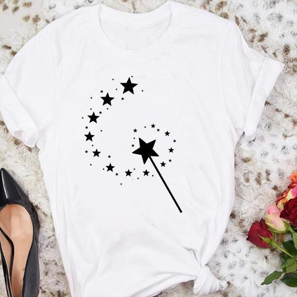 

and women star cartoon mens t shirt ladies 90s mujer camisetas casual summer female tshirts fashion clothes graphic lady, White;black