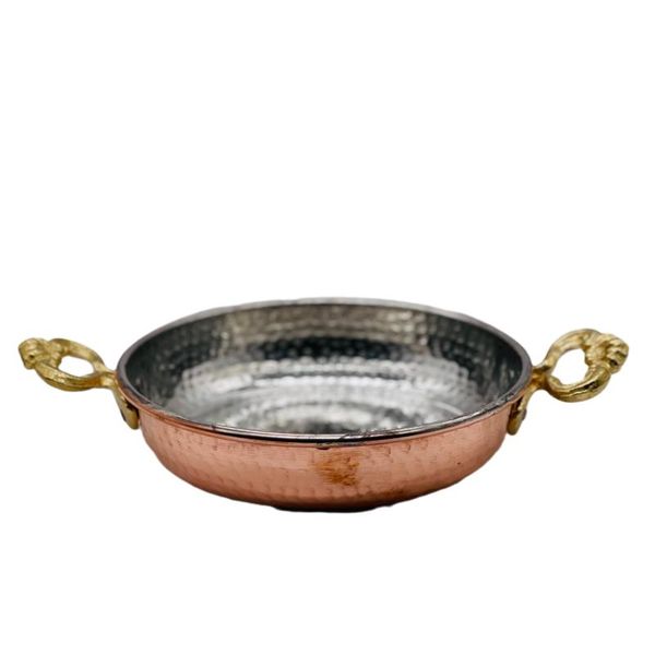 

pan copper skillet traditional turkish egg omelette frying cooking cook made turkey fryer pot with brass handles non-stick pans