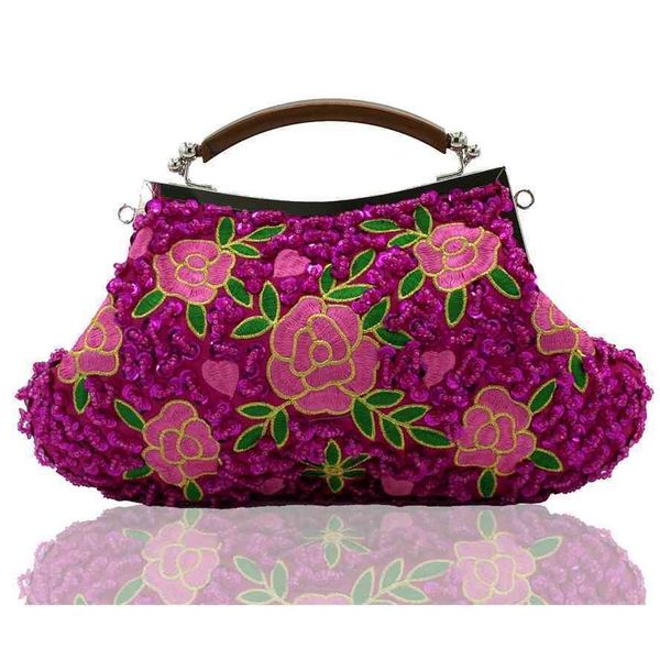 

new flower beaded three dimensional exquisite handmade formal dress banquet bag