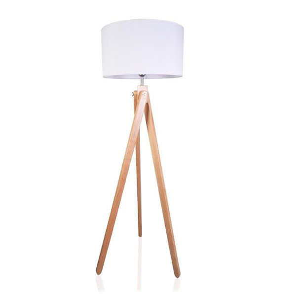 

floor lamps modern wooden lamp living room bedroom study standing white fabric lights decor fixtures