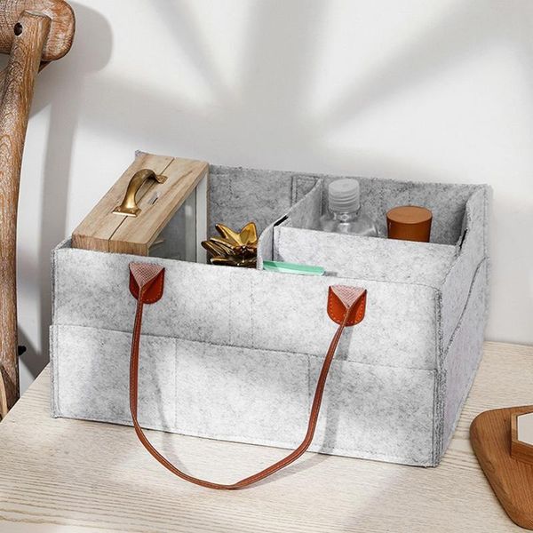 

storage bags foldable felt bag portable diaper organizer multifunction baby clothes handbag toy basket mom nappy
