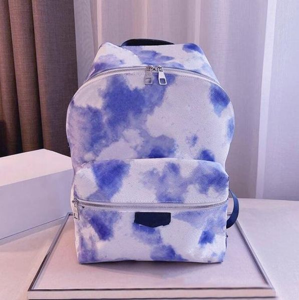 

2021 mens womens new backpacks latest blue tie-dye backpack luxury luxurys high-quality summer rendering bags