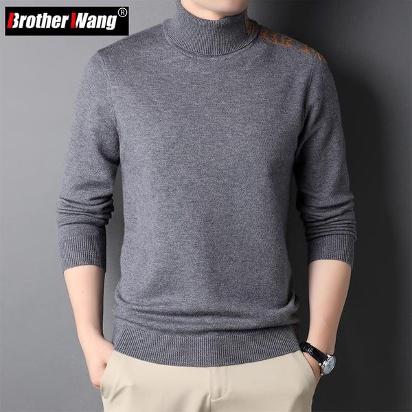

men's sweaters 2021 autumn winter warm turtleneck sweater fashion casual regular fit comfortable knitted male brand clothes, White;black
