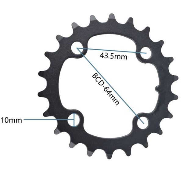 

bike heels & chainwheels 1pcs bcd-64mm crankset chainring 7/8/9 speed 22t bicycle repair chain ring molybdenum steel magnetic cycling r