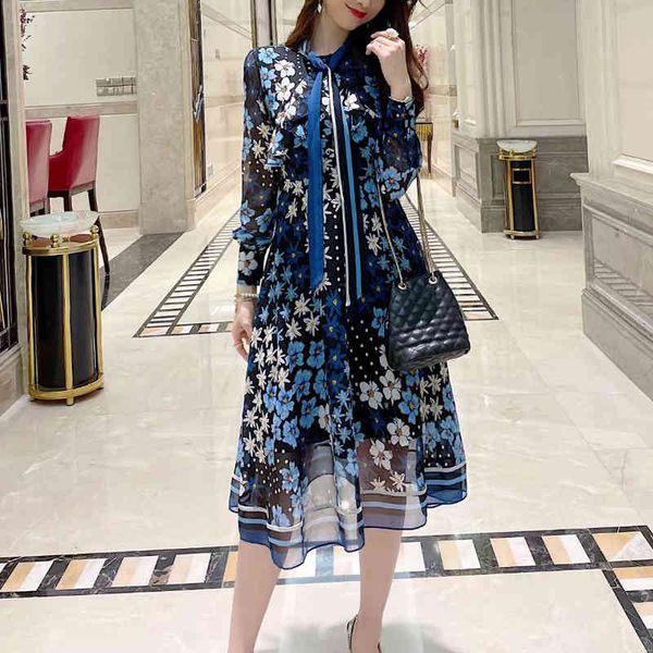

summer vintage style impression unique arc chiffon sleeve mid length dress quality women's clothes, Black;gray