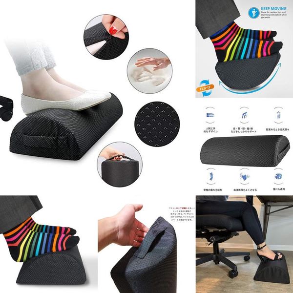 

pillow slowly resilient elastic cotton footrest pad home office footstool cushion foam non-slip pedal for under desk