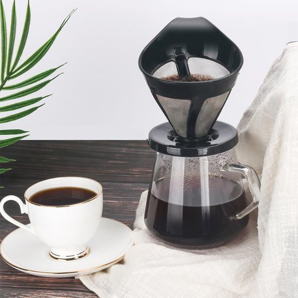 

coffee filters hand drip filter pot paper stainless steel infuser accessories black refilling coffeeware gift