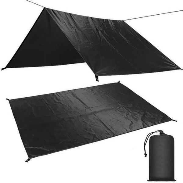 

tents and shelters 3x3m awning waterproof tarp tent shade ultralight garden canopy sunshade outdoor camping hammock rain beach sun shelt