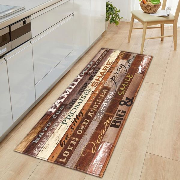 

nordic kitchen mat bedroom entrance doormat home hallway floor decoration living room carpet wood grain bathroom anti-slip rug carpets