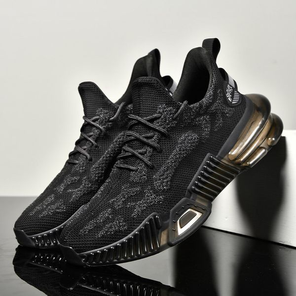 

haolang 4416 ghost claw reflective flying woven casual tpu trendy sho 39-44, Black