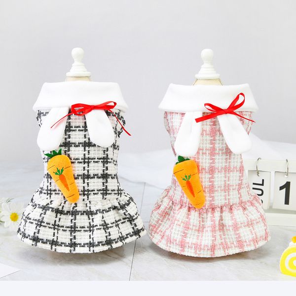

dog cloth autumn winter cotton skirt teddy small dog pet 21 love radish