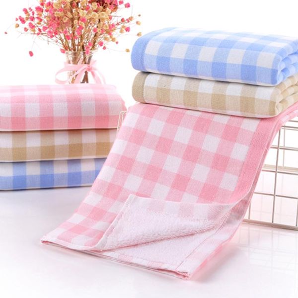 

towel twistless cloth face bath hair beach checkered cotton super absorbent quick drying for home el student outdoor