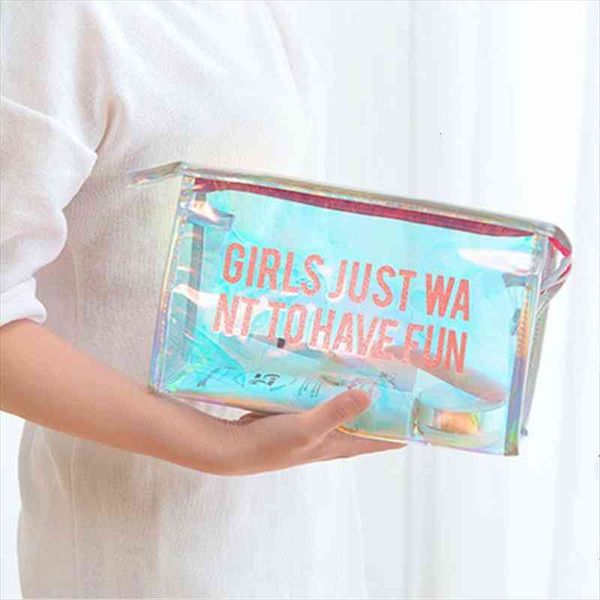 

transparent triangle laser cosmetic zipper bags women waterproof makeup case pvc beauty make up pouch for jelly lady organza