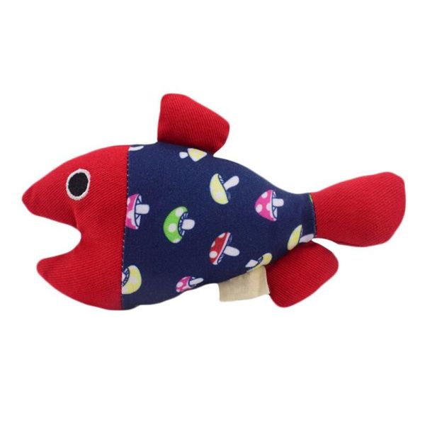 

fish shape cat toy interactive gifts catnip toys soft plush stuffed pillow doll simulation playing pet #