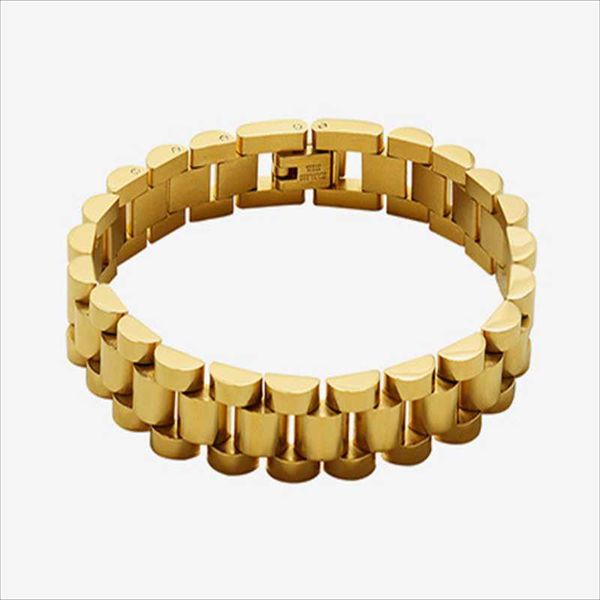 

bangle europe and the united states stainless steel watch band bracelet niche design trend hip-hop titanium brac, Black