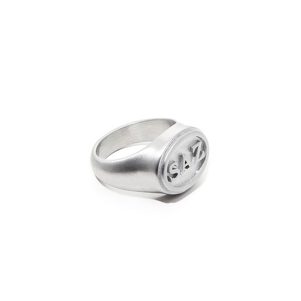 Tide Marke Paar Ring Licht Luxus Nische originelles Design hoher Sinn für Logo konkav gravierte minimalistische Stil-Accessoires