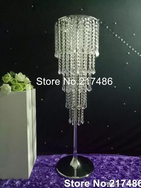 

party decoration luxury large and tall crystal beaded wedding aisle pillar for