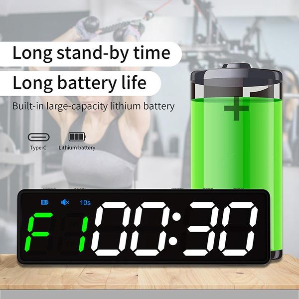 

desk & table clocks [ganxin] led display programmable interval timer wall clock with gym magnetic portable fitness