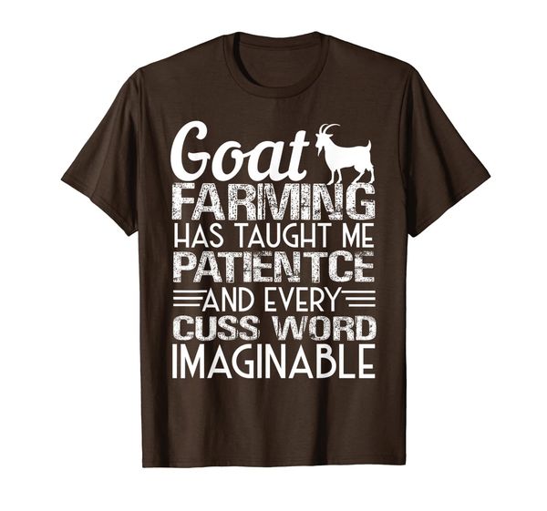 

funny goat farmer shirt farming gift for men t-shirt, White;black