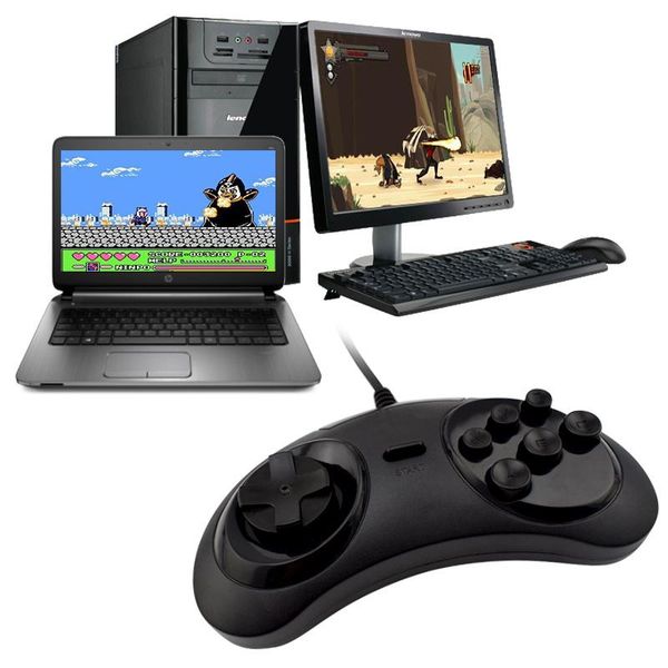

game controllers & joysticks 2pc wired usb classic gamepad 6 buttons gaming joystick holder for pc mac drive