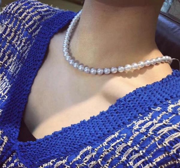 

chokers elegant round south sea silver grey 9-10mm pearl necklace 18inch 14//k, Golden;silver