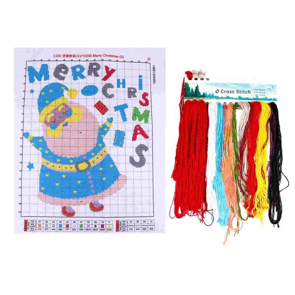 

other arts and crafts 1 set christmas diy embroidery kit starters cross stitch tools xmas decor