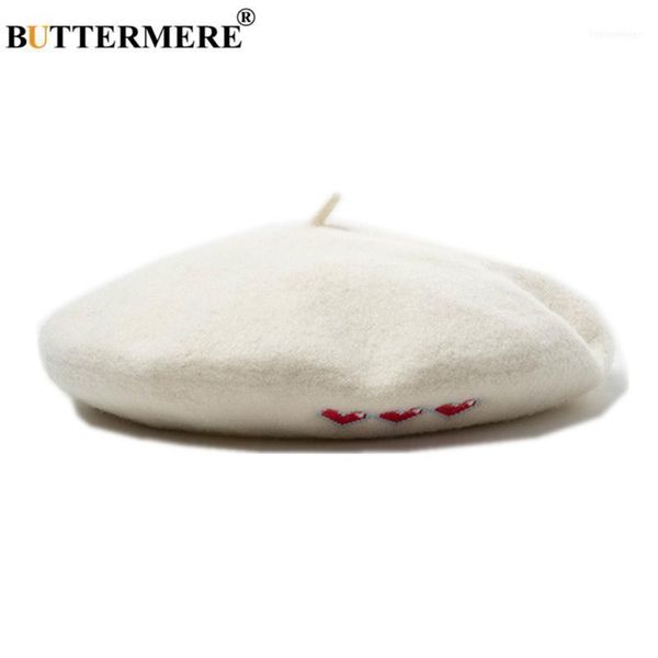 

berets buttermere beret hat women wool white loving heart embroidery caps for spring autumn french retro ladies artist hat1, Blue;gray