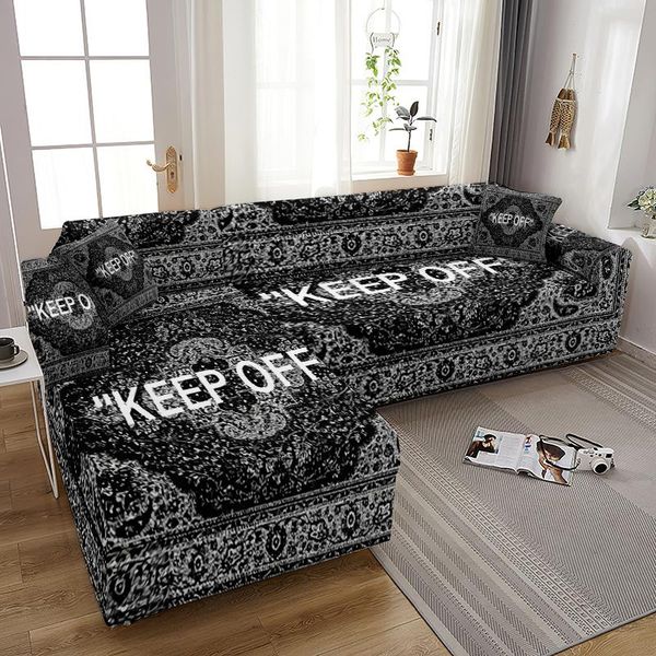 

chair covers letter print elastic sofa cover for living room corner slipcovers tight wrap all-inclusive couch furniture protector