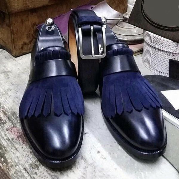 

fashion men pu leather buckle business shoe vintage casual classic monk strap shoes zapatos de hombre ha493 dress, Black