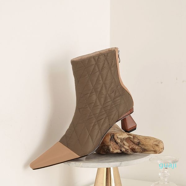 

women boots fashion leather snow boots for winter shoes women casual lightweight ankle botas mujer winter boots, Black