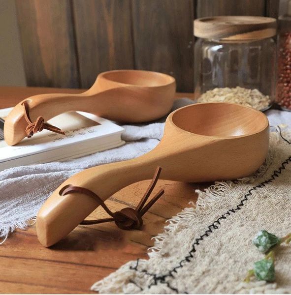 

cups & saucers creative wooden tableware bowls nordic handle bowl beech