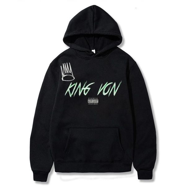 

men's hoodies & sweatshirts hoodie sweatshirt rip king von 1994- fashion hip hop mens clothing hooded oversize streetwear, Black