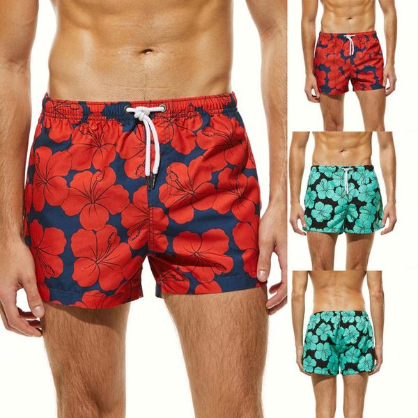 

men's shorts for the beach printed short men casual summer quick dry surfing running swim watershort y603, White;black