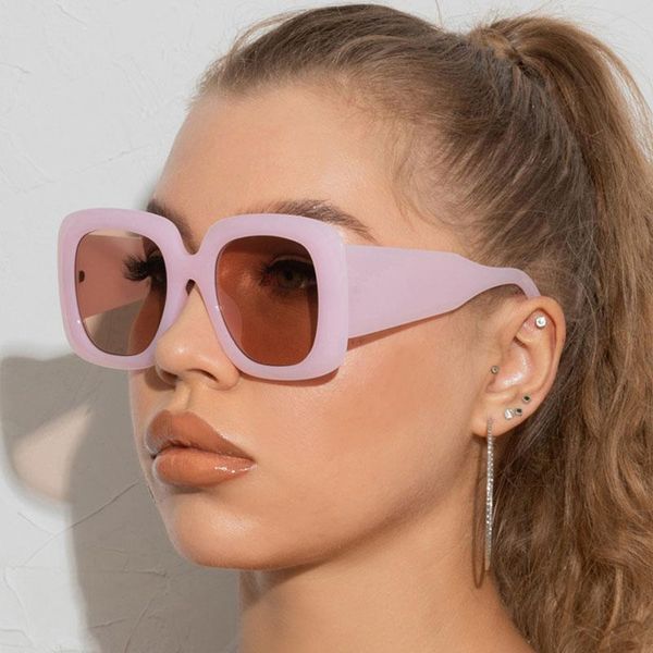 

sunglasses longkeeper oversized square women thick frame large brand designer vintage sun glasses pink black oculos feminino, White;black