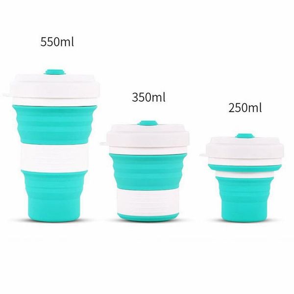 

water bottle 550ml collapsible foldable silicone portable drinking sports outdoor travel large capacity bottles