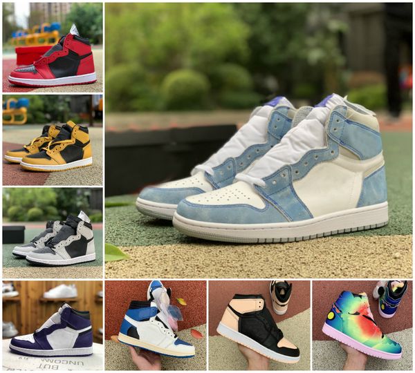 

1 university blue hyper royal twist chicago basketball shoes men 1s jumpman mid milan digital pink sail patent bred toe women court purple o
