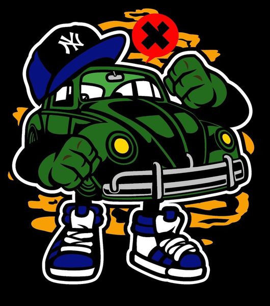 

street beetle ny tee shirt black or white, White;black