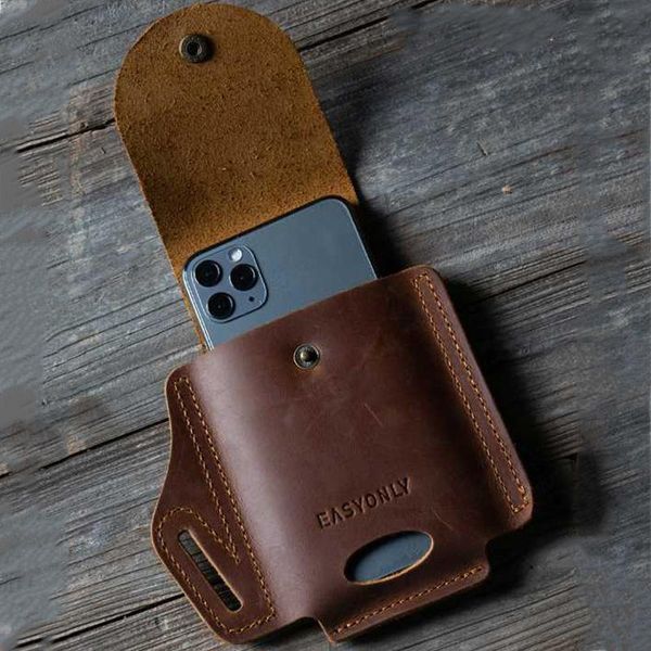 

leather belt clip holster case for 7.5 inch mobile phone bag waist pack mini bags cell accessories covers cases