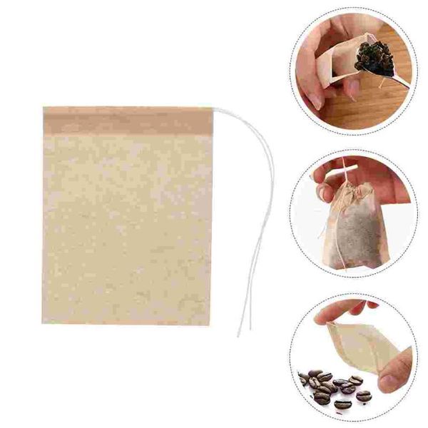 

storage bags 100pcs disposable tea drawstring seal filter loose leaf holder