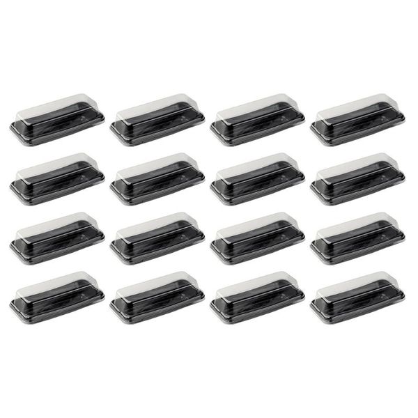 

gift wrap 16pcs creative cake boxes with cover transparent dessert (black)