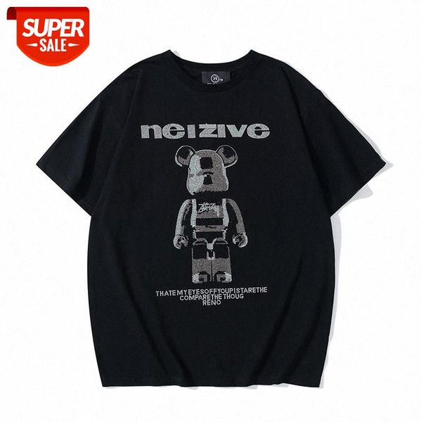 

white off color boy drilling mechanical bear short sleeves #hh41, White;black
