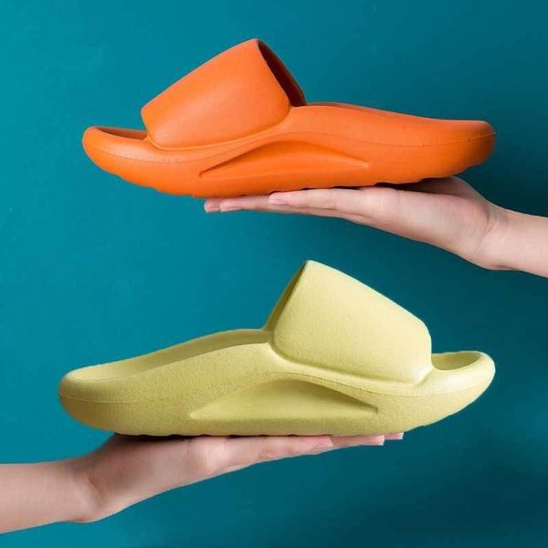 

soft thick-soled slippers women's outer wear summer non-slip couple home soft-soled household bathroom women, Black