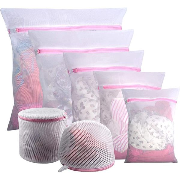 

size mesh laundry bag polyester washing net basket for underwear sock machine pouch clothes bra protection bags