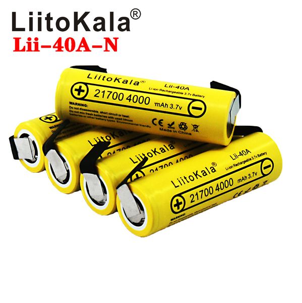 

liitokala lii-40a imr 21700 4000mah battery 40a high capacity protected flat rechargeable li-ion cell+diy nicke