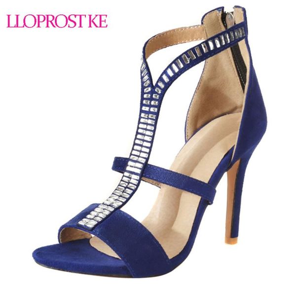 

lloprost ke 2021 summer elegant women sandals high heels open toe shoes woman black blue ladies my970